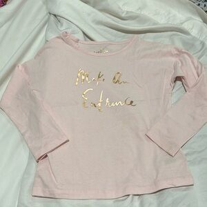 Kate spade 6 pink gold make an entrance script perfect nwot condition